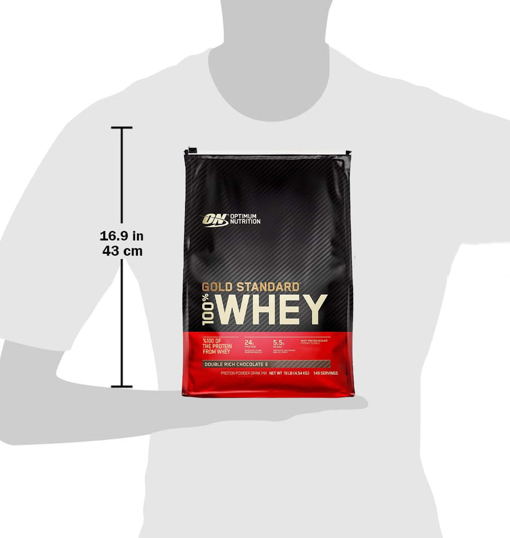 ON GOLD STANDARD 100% WHEY PROTEIN 10LBS, (DOUBLE RICH CHOCOLATE)